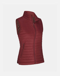 Women's Mayu Ultralight Sustainable Puffer Vest in Burgundy – PAKA Apparel