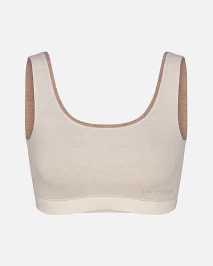 Birch / Off-White Women's Alpaca Bralette for Outdoor and Activewear – PAKA Apparel