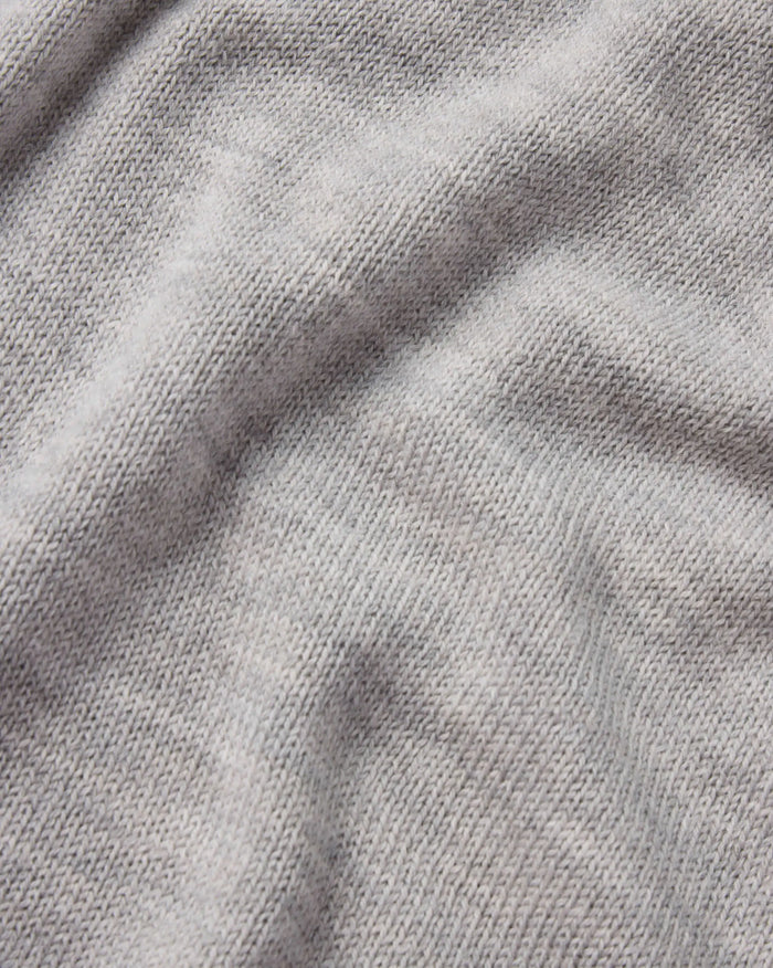 Close Up of Alpaca Yarn on Light Grey Women's Hoodie Sweater – PAKA Apparel