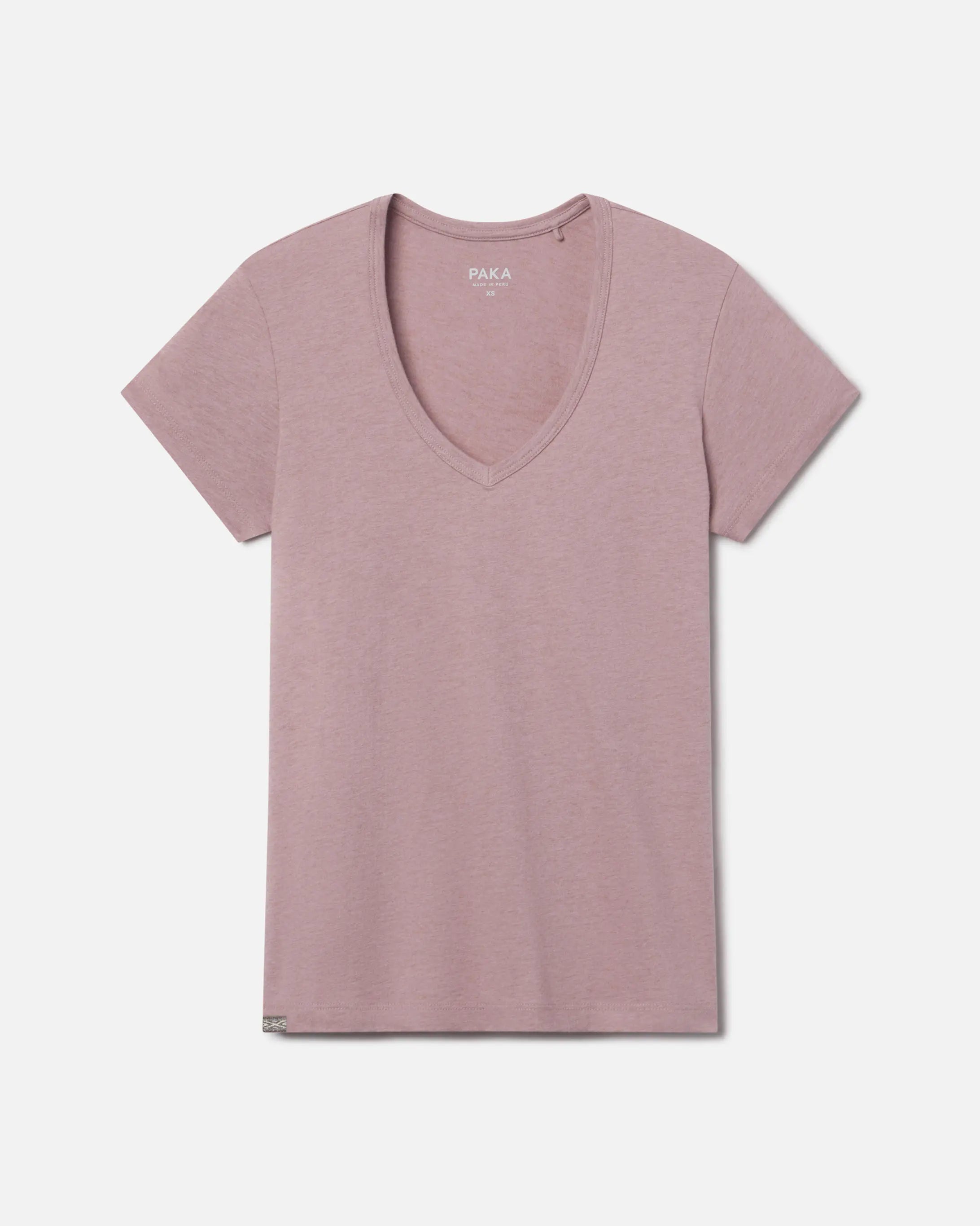 Women’s Essential V-Neck – Alpaca & Pima Cotton T-Shirt