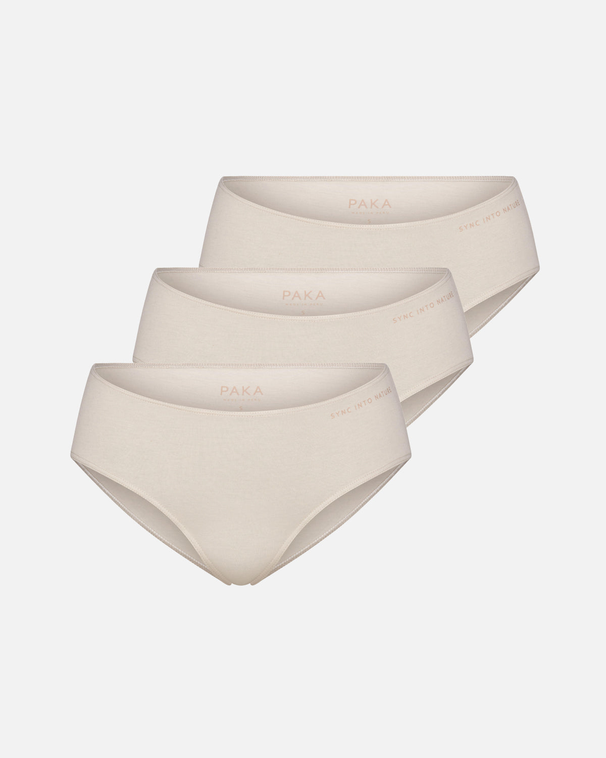 cream women's alpaca underwear 3-pack