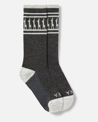 Costa Charcoal / Dark Grey Alpaca Wool Thermal Sock with Alpaca Print Design – PAKA Apparel