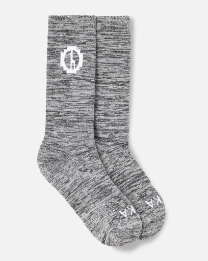Grey Spacedye Sustainable Alpaca Wool Thermal Socks with White PAKA Logo – PAKA Apparel
