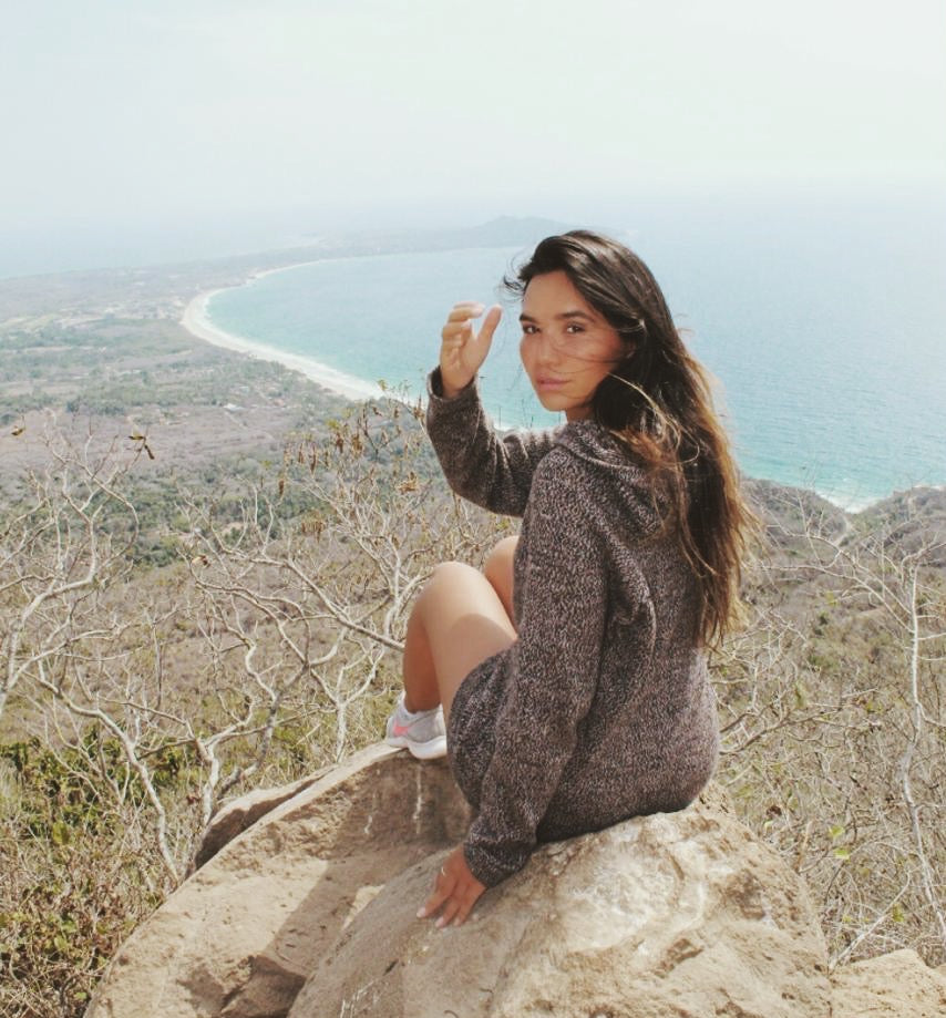 Girl wearing the Vida on a cliff in Puerto Vallarta, Mexico