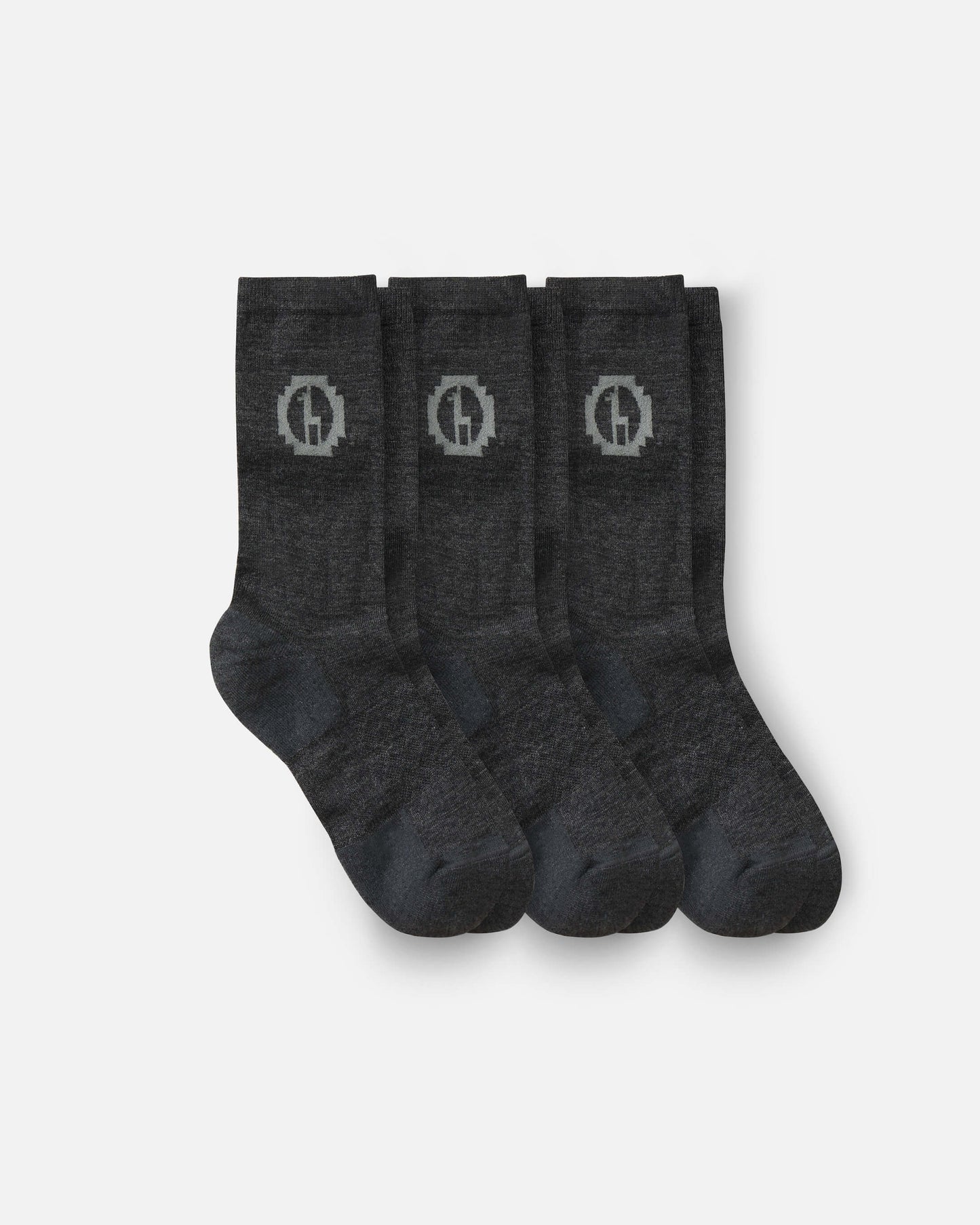 Dark grey alpaca wool socks 3-pack