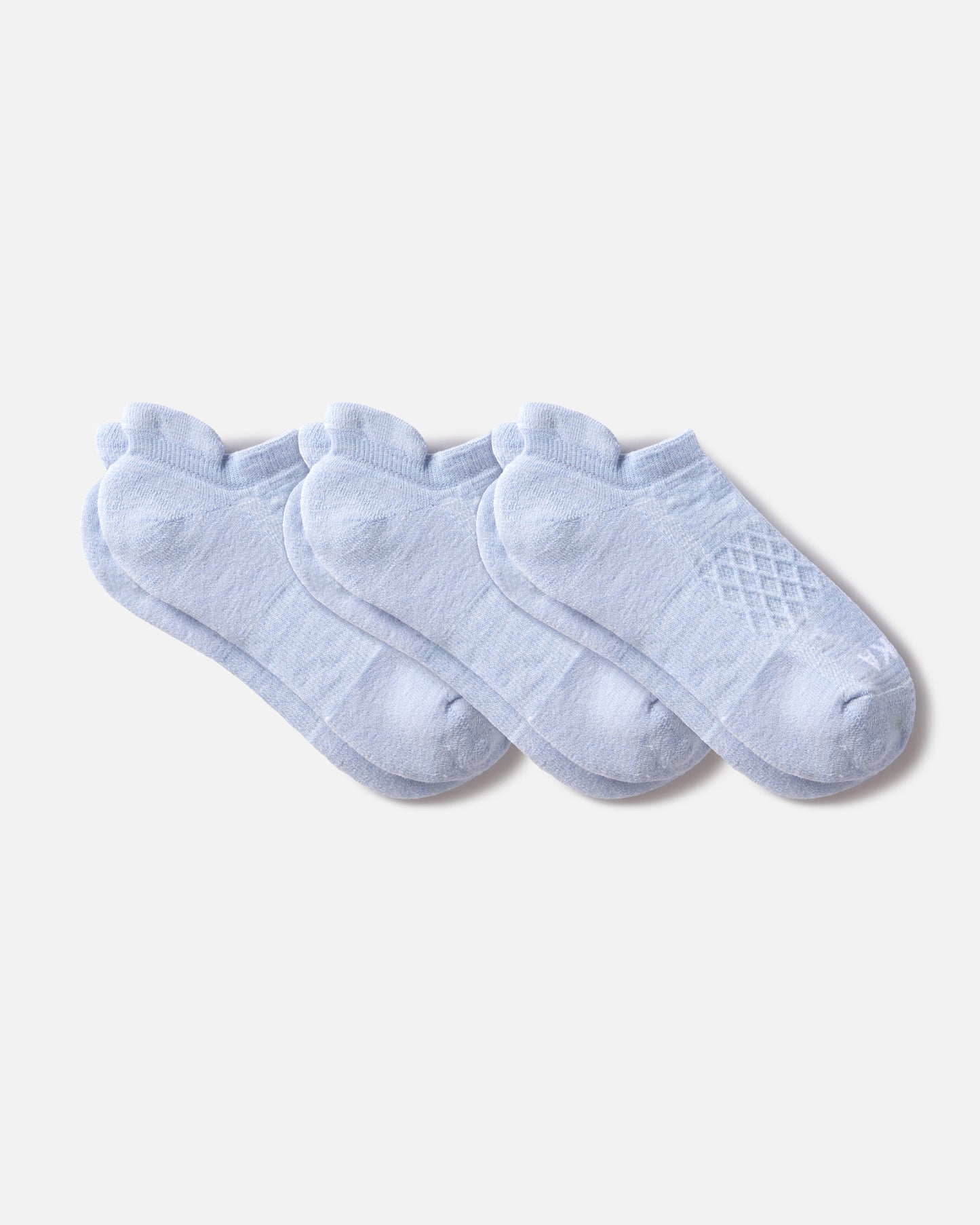 3 pairs of light blue color alpaca wool ankle socks