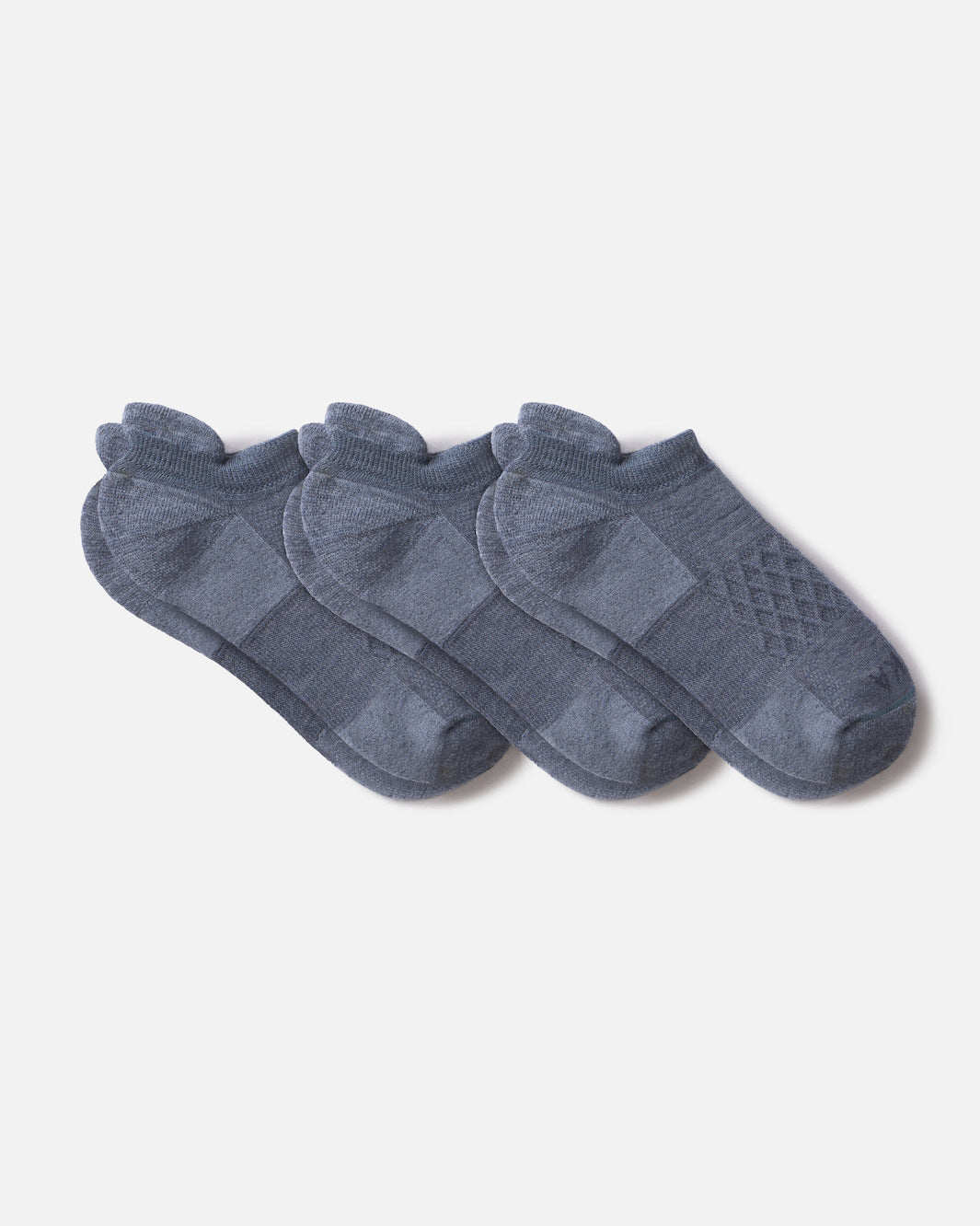 3 pairs of blue color alpaca wool ankle socks