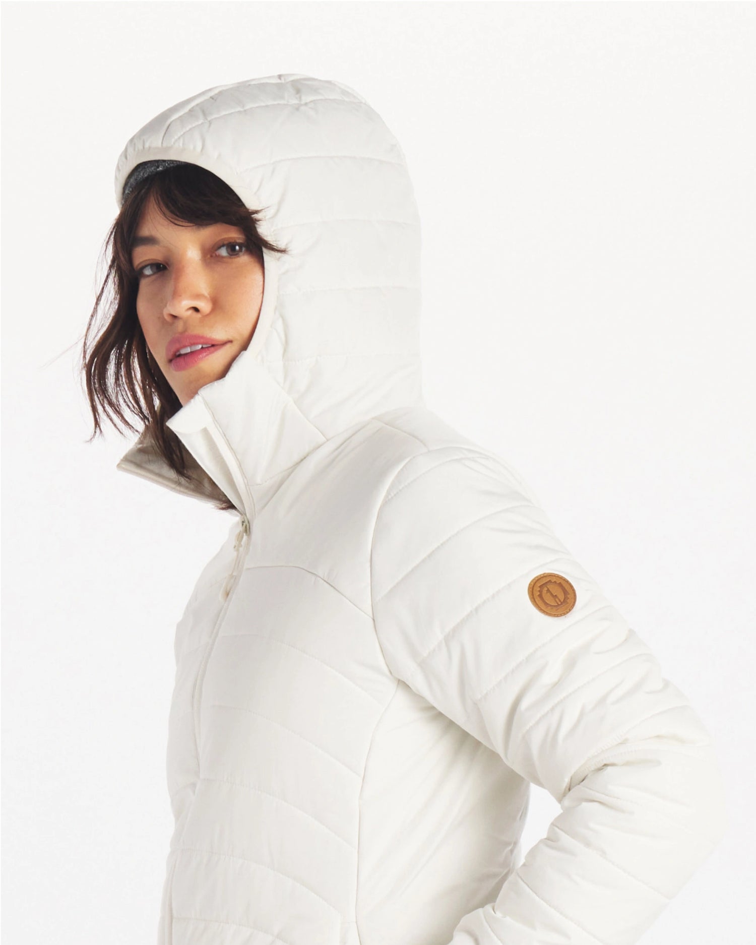 White womens puffer jacket