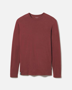 Clay / Red Aire Men's Lightweight Natural Alpaca Blend Long Sleeve Shirt – PAKA Apparel