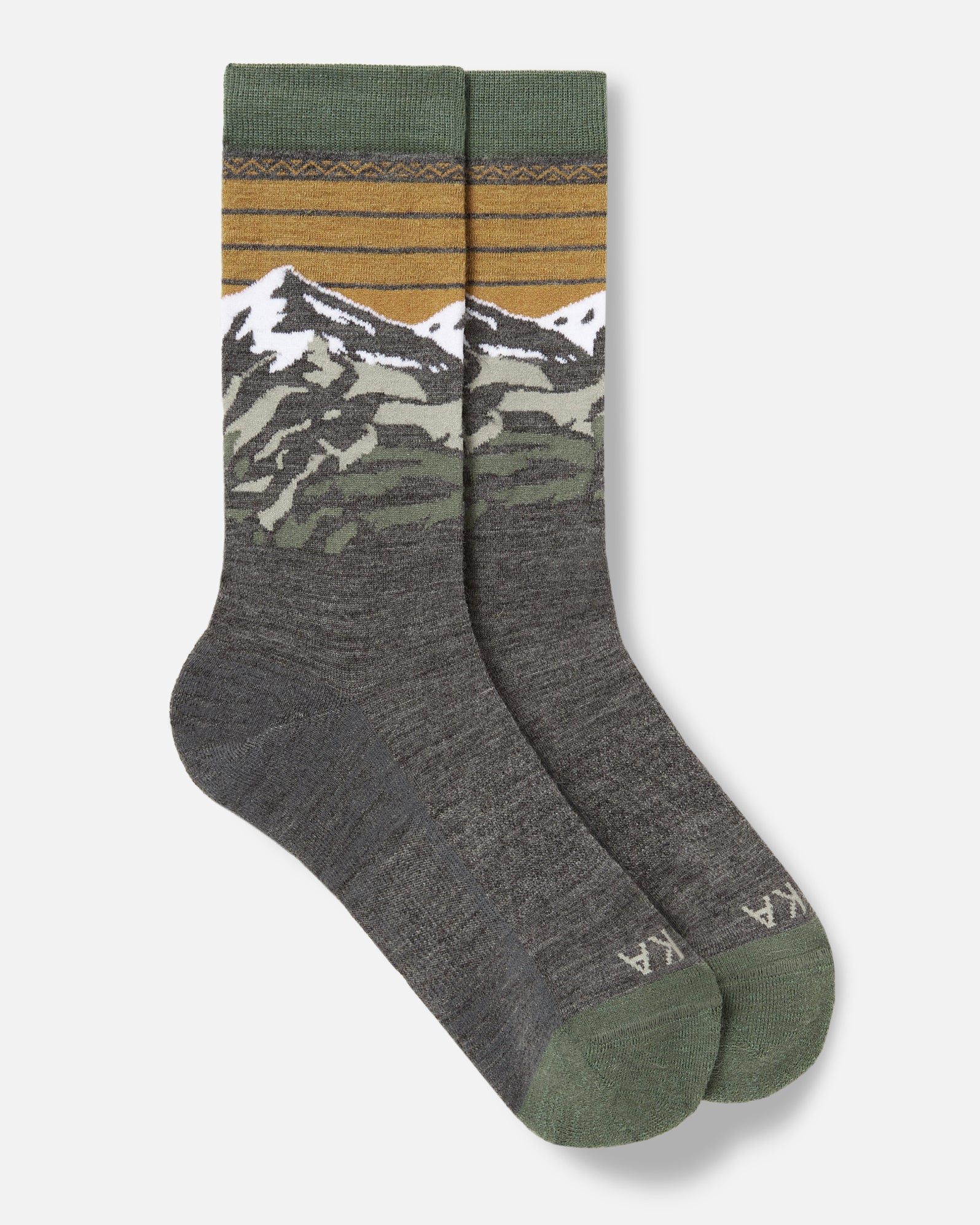 Essential Mountain Crew Socks – Mountain Print Socks