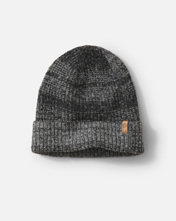 Heathered Charcoal Grey Alpaca Wool Marled Beanie Hat from Peru with Leather PAKA Logo Tag – PAKA Apparel