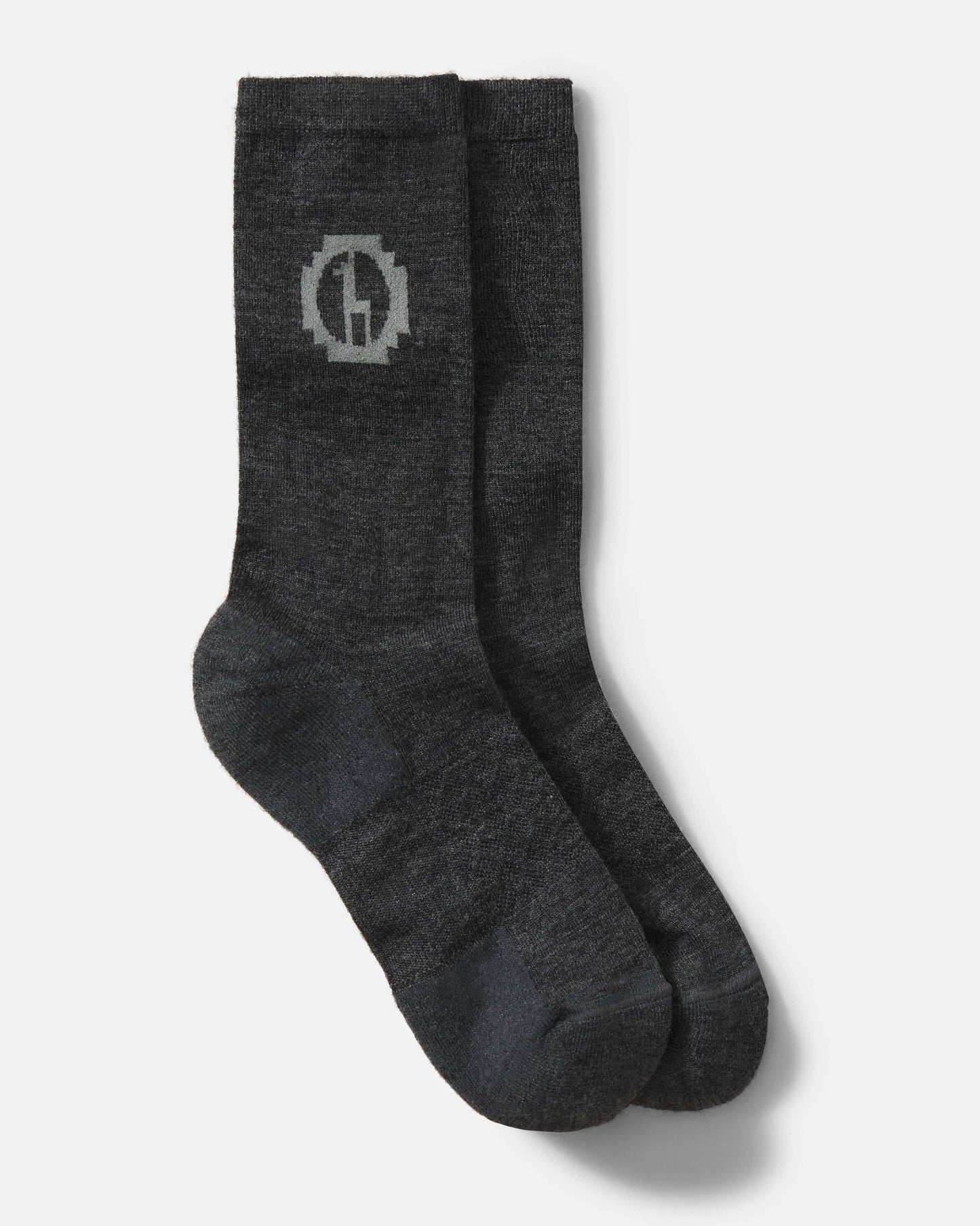 Dark grey alpaca wool Paka socks
