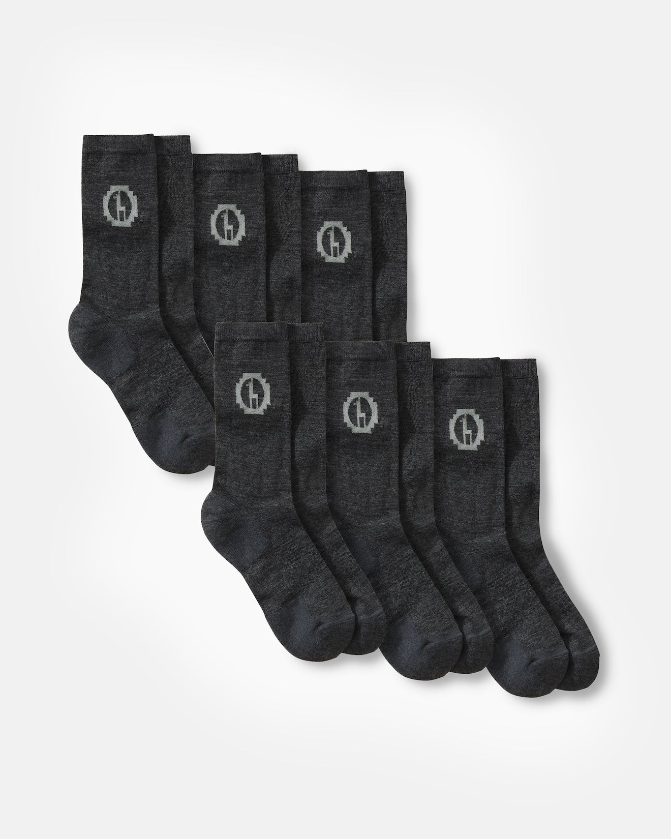 Dark grey alpaca wool Paka socks 3-pack