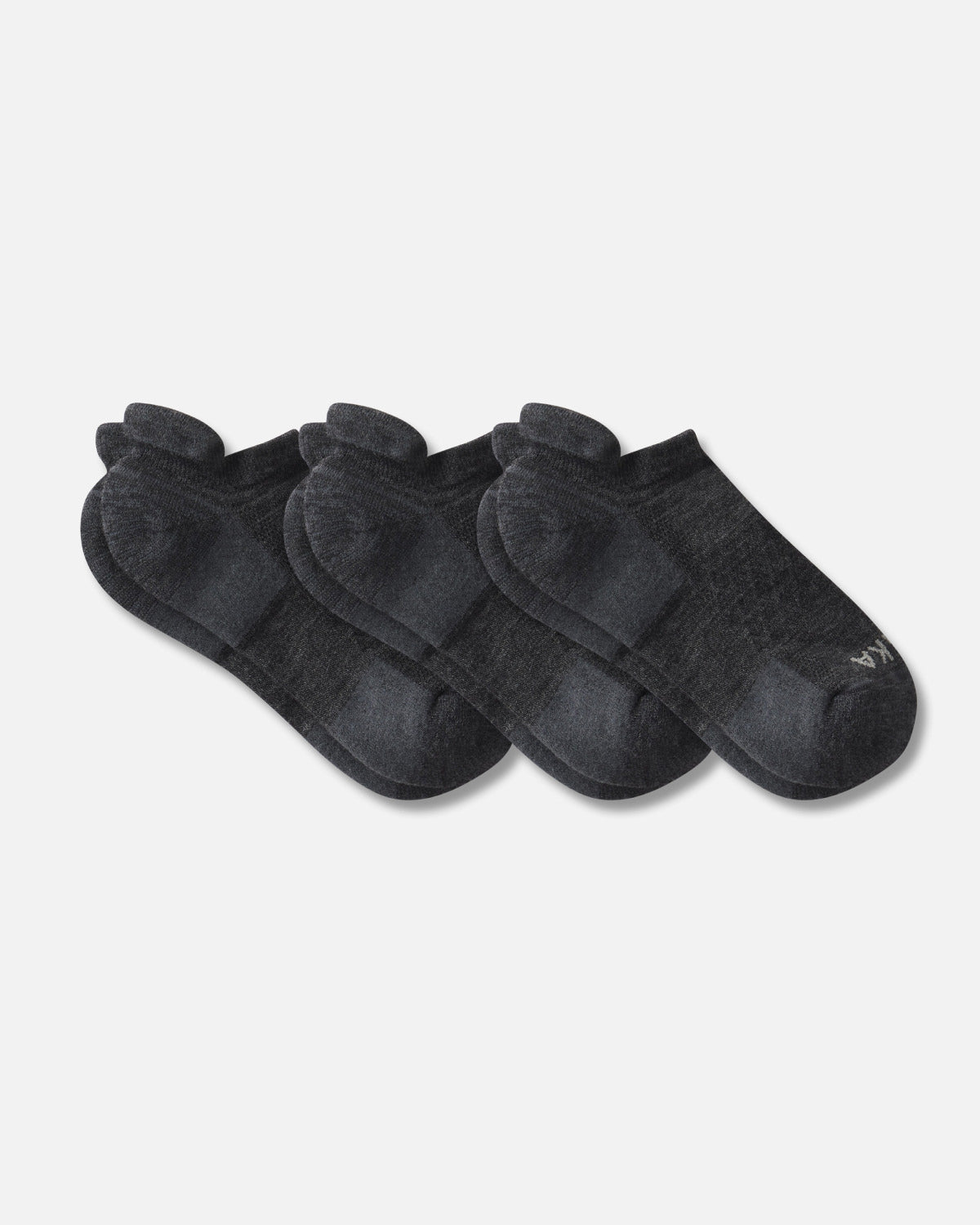 3 pairs of dark grey alpaca ankle socks 