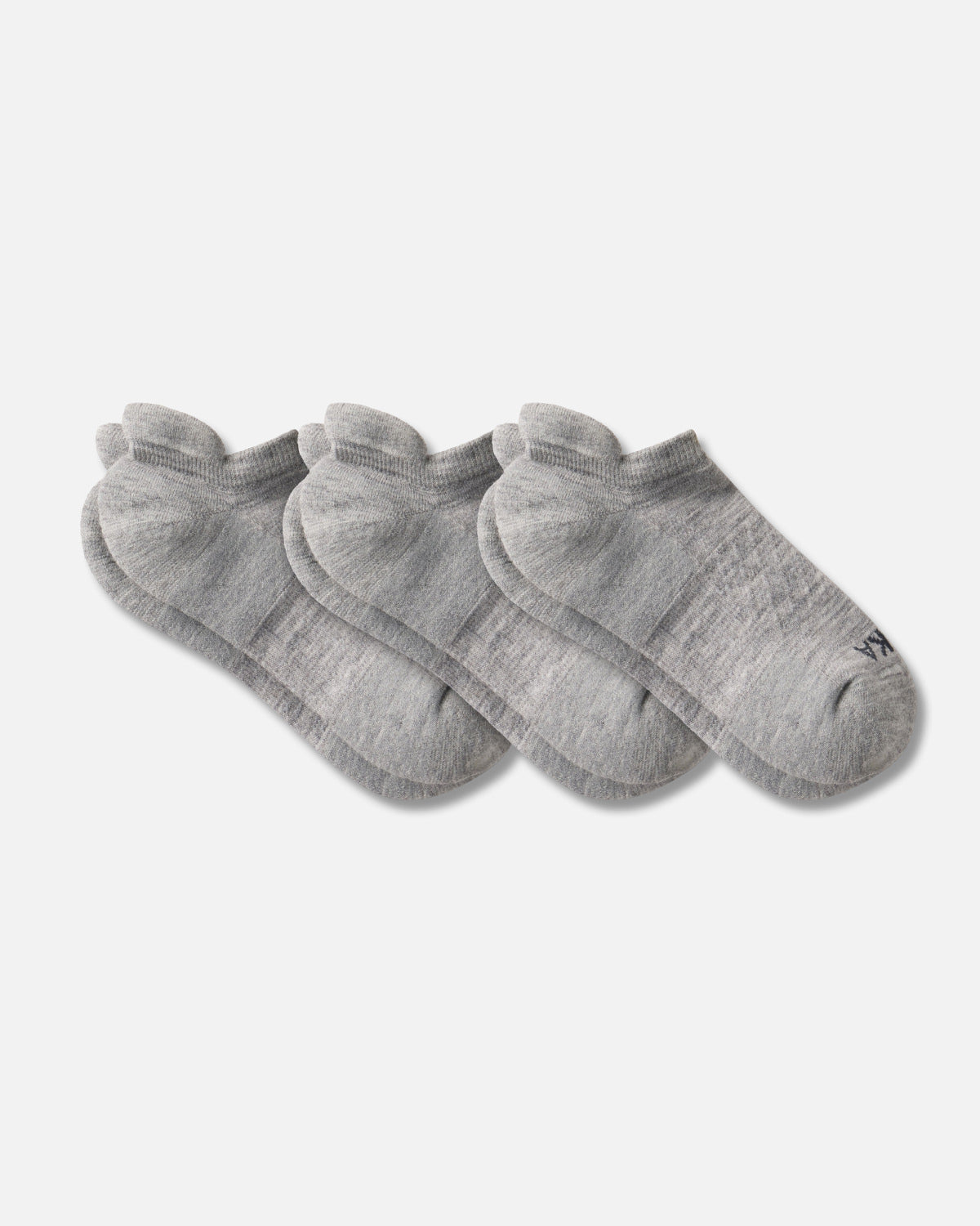 3 pairs of light grey color alpaca wool ankle socks