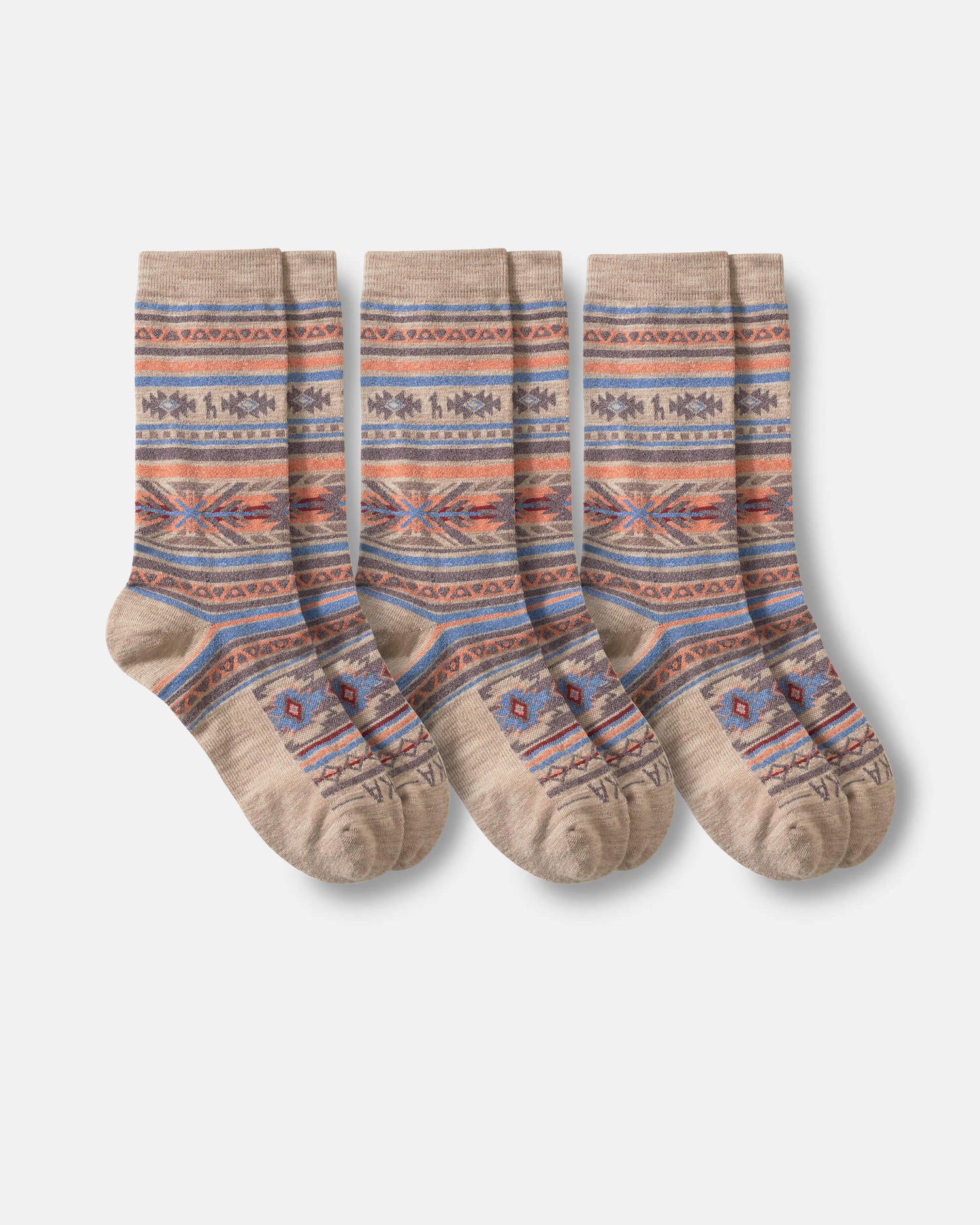 Inca socks flat lay 3 pairs
