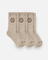 Tan alpaca wool socks flat lay 3-pack